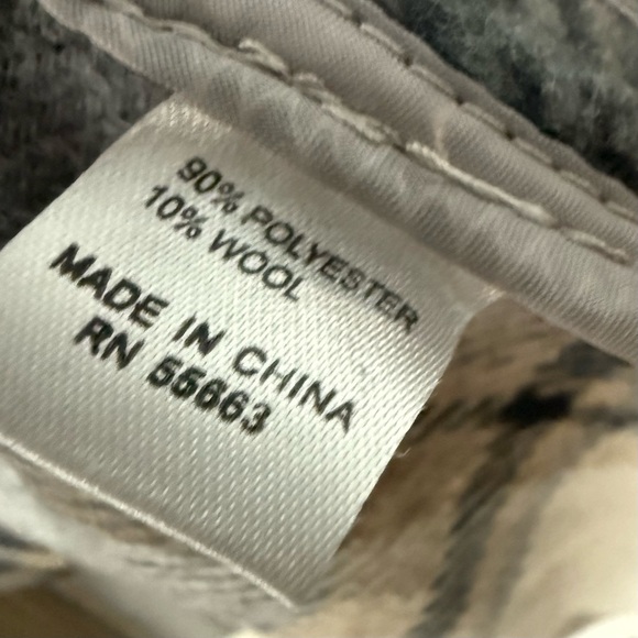 NWOT For Cynthia Plaid Fringe Jacket Coat L 3/4 Sleeve Buckle Snap Button Sz L - Picture 10 of 11